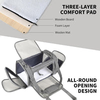 Cat Dog Carriers Soft-Sided - 20.0"L x 13.0"W x 13.0"H / grey - image 2