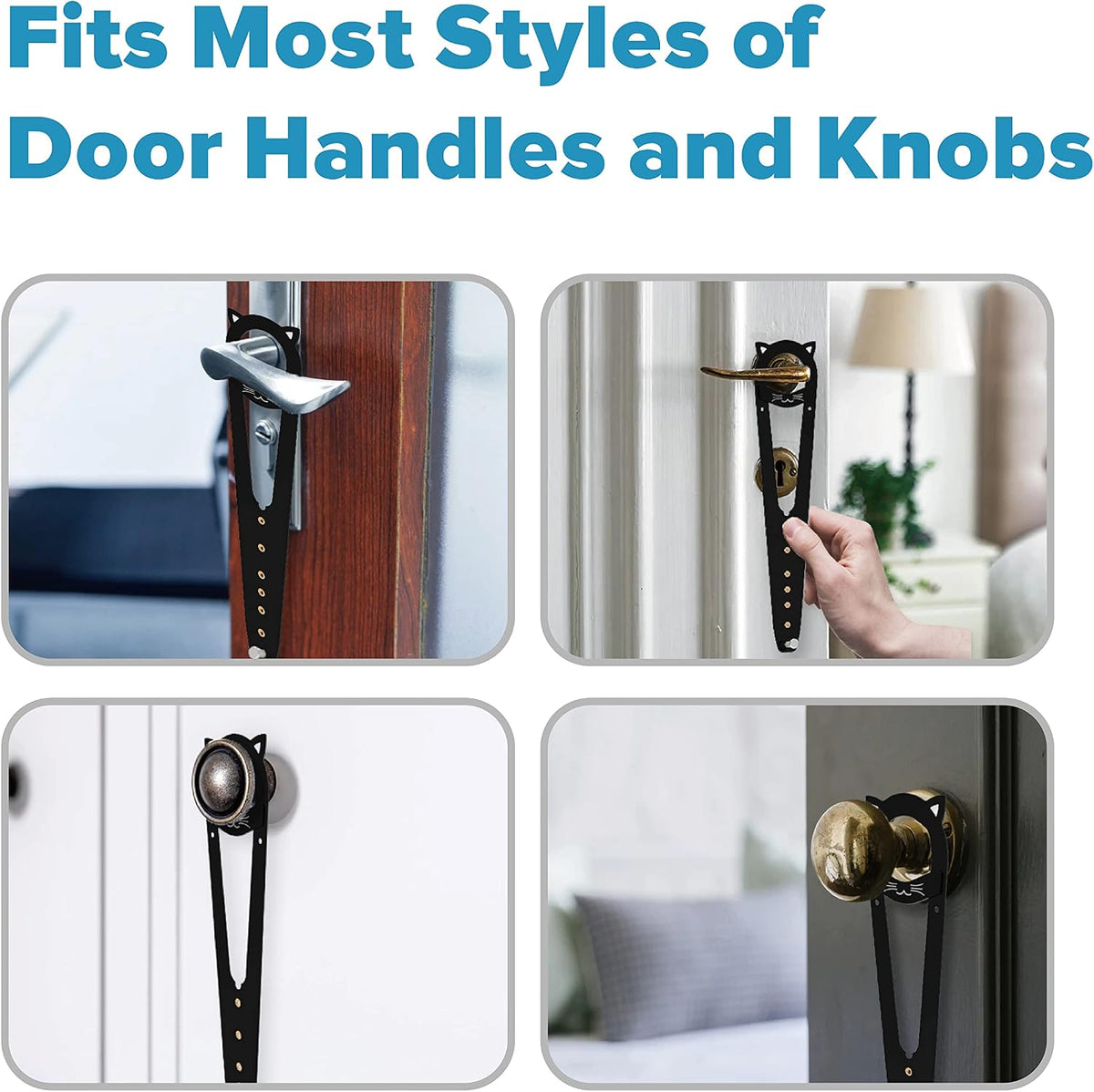 Neobay Cat Door Latch with Stabilizer - Black 4 Packs - image 4