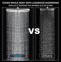 High Pressure Rain Shower Head: Upgrade Shower Heads with Handheld Spray Combo with Fixed Showerhead and 10 Sprays Handheld Shower Head, Detachable Showerheads Built-in Magnetic Docking and Power Jets