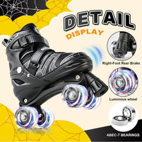SULIFEEL Adjustable Kids Roller Skates, Light up Wheels – Fun for Kids & Family - C Spider Black / Small - Little Kid - image 4