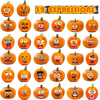DUJAA large pumpkin face stickers with eyes, mouths and eyebrows for Halloween - view 8