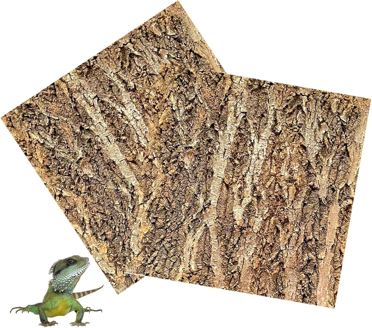 2PCS Cork Terrarium Background - 2Pcs-11.8” x 11.8”