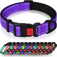 Taglory Reflective Large Dog Collar - Purple / X-Large (Pack of 1)