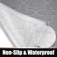 Yimobra Cat Litter Mat, 47"x36" Litter Box Mat with Litter Lock Mesh, Soft Cat Litter Mat Litter Trapping Mat, Easy to Clean, Non-Slip, Water Resistant, Litter Free Floors, Grey