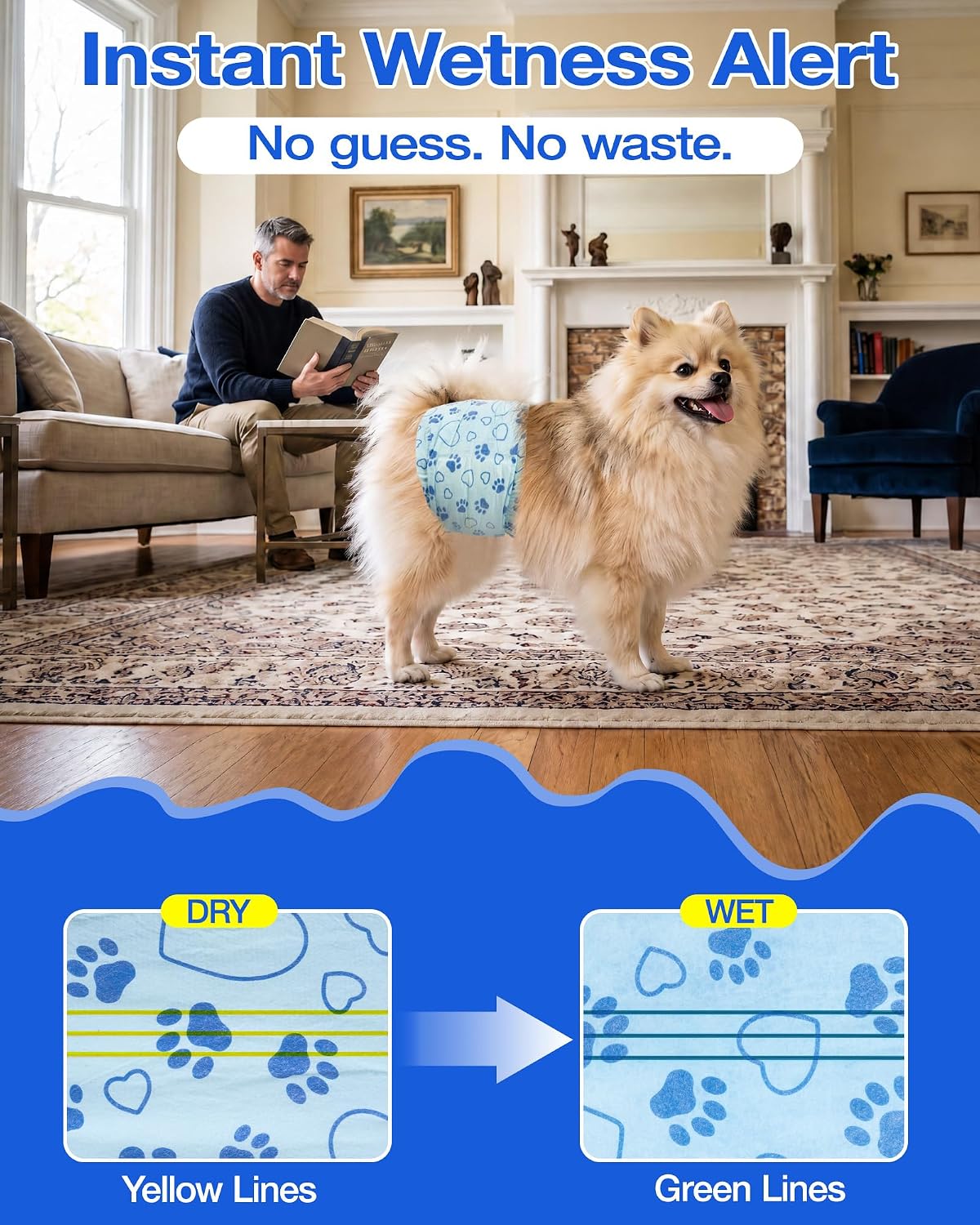 Dog Diapers Male Disposable, Belly Bands for Male Dogs, S 26pcs – Essentials for Dogs - S-52 - image 3