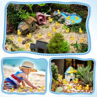 GADIEDIE130Pcs Multicolor Mini Resin Ducks - 130pcs Light yellow - image 3