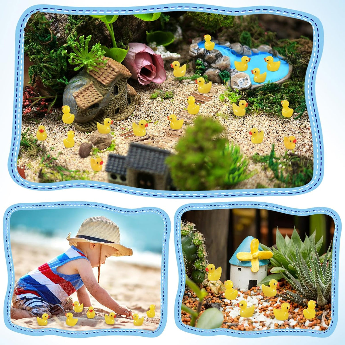GADIEDIE130Pcs Multicolor Mini Resin Ducks - 130pcs Light yellow - image 3