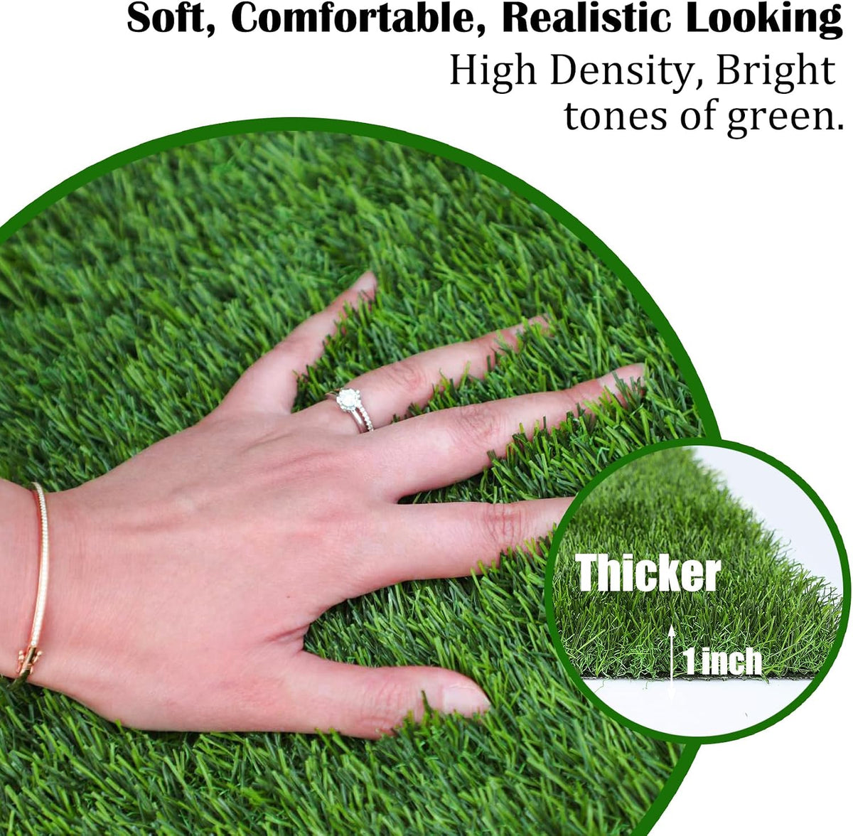 GLOBREEN 34" x 23" Fake Grass Pee Pad for Dogs Potty Training Turf - Green-01 / 19x29 Inch - image 2