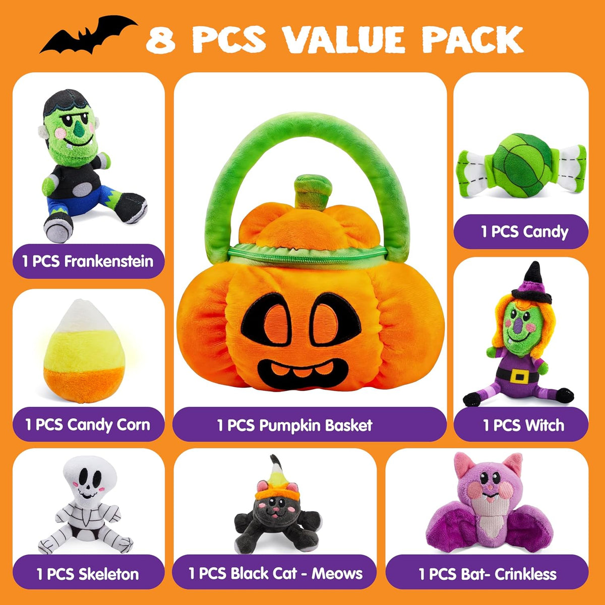 JOYIN baby pumpkin Halloween playset with play pieces and a pumpkin basket - view 7