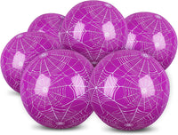 Hollowfly 12 Pack Checkered Flag Beach Balls Kids 7.87" - 7.8" / Purple Spider Web / 12