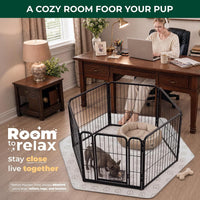 FXW Homeplus Indoor Dog Playpen, 24" H, for Puppies & Small Dogs - Black / 24"H / 6 Panels - image 2