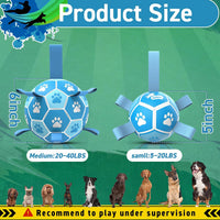 QDAN Dog Balls, Outdoor Dog Toys - Small Size 1 / White-Blue - image 4
