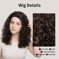 Onedor HairWiz 20 inch chocolate brown curly wig for kids with wig cap - view 2