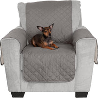 Furhaven Water-Resistant & Reversible Chair Cover Protector for Dogs - Chair / Gray/Mist
