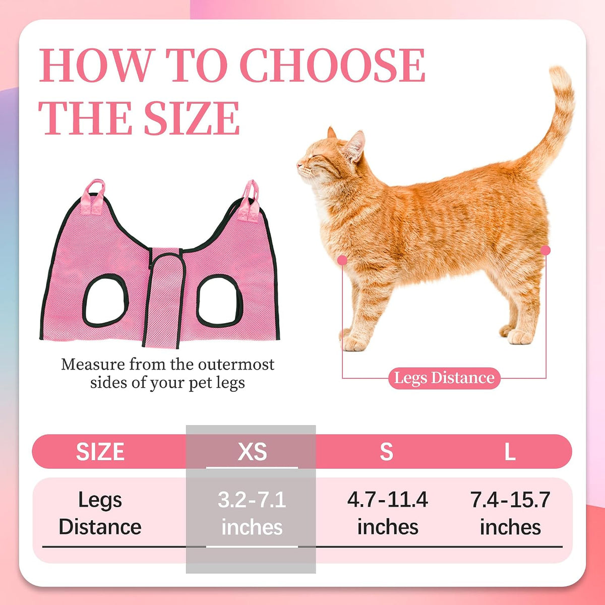 PatiencET Cat Grooming Hammock Kit – Essentials for Dogs - XS (12 LB Max) / Pink - image 3