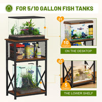 Snughome 10 Gallon Aquarium Stand - Rustic Brown - image 3
