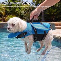 Dog Life Jacket, Cute Wings Adjustable Dog Life Vest with Chin Float and Handle for Swimming - Blue / M (Chest Girth 16.1"-24.8") - image 3