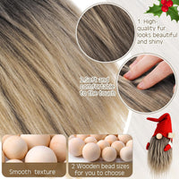 Tudomro 45 Pcs Halloween Gnome Beards for Crafting DIY Gnome Beard - Gray, White / 45 - image 3