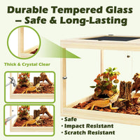 PROLEE 82 Gallon Bearded Dragon Tank - Oak / 35 Gallon (32x15.5x15.5 Inch) - image 3