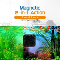 FL!PPER Pico Aquarium Glass Cleaner - Magnetic Fish Tank Cleaner, Scrubber & Scraper, Algae Remover, Aquarium Cleaning Tools