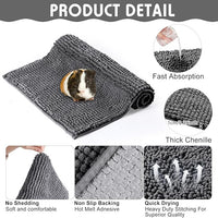 Amylove 4 Pcs Guinea Pig Cage Liner Guinea Pig Bedding Washable Fleece Pee Pads Reusable Small Animals Training Mat Small Animal Sleeping Bed for Bunny Hamster(Dark Gray,12 x 12 Inch)