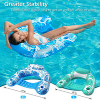 Jasonwell Inflatable Pool Float Chair - TropicalBlue+Green / Large / 2 - image 4