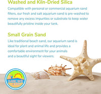 CLASSIC SAND & PLAY Natural Aquarium Sand for Freshwater and Saltwater Tanks, 40 lb. Bag, Improves Filter Life and Filtration Process, Pre-Washed Fine Sand, Natural