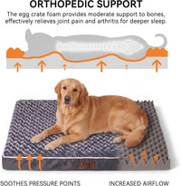 Orthopedic Dog Beds Large Sized Dog Washable Pet Bed - Grey / 36" x 27" x 3" - image 3