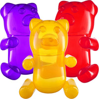 Bedwina inflatable gummy bears, six 24 inch transparent vinyl bears in bright candy colors