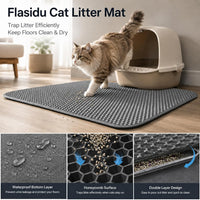 Cat Litter Mat, 30" x 22" Extra-Large - Gray / 30x22in - image 2