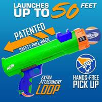 Nerf Dog Tennis Ball Blaster Dog Toy – Essentials for Dogs - 16 in Compact Blaster with 3 Balls / Dog - image 2