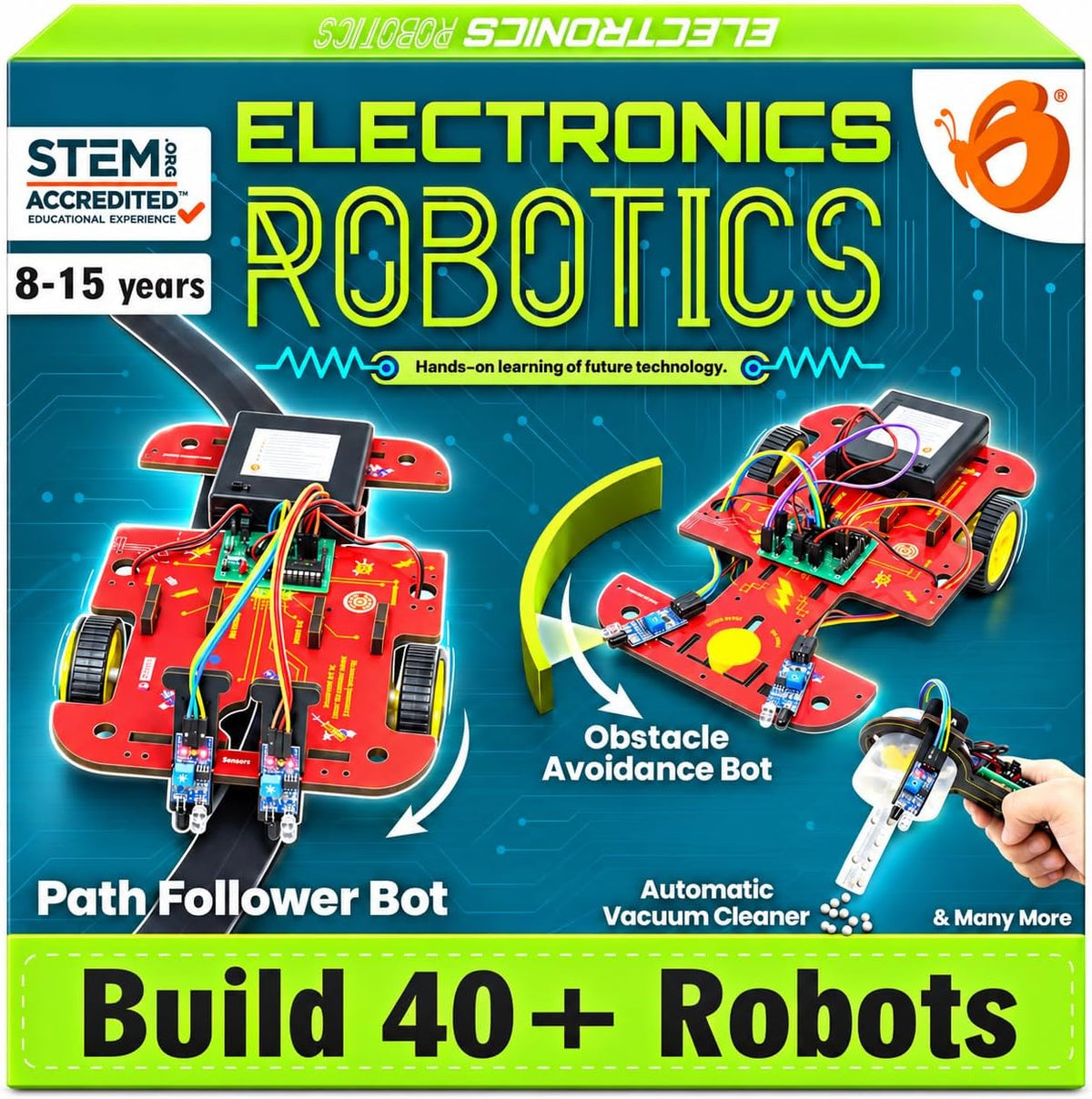 Butterfly EduFields 10in1 STEM Electronics Robotics Kit for Kids Ages - Robotic Kit For Kids