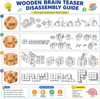 4 Pack Wooden Puzzle Brain Teasers Toy for Kids 3D Puzzles for Teens – Fun for Kids & Family - image 3