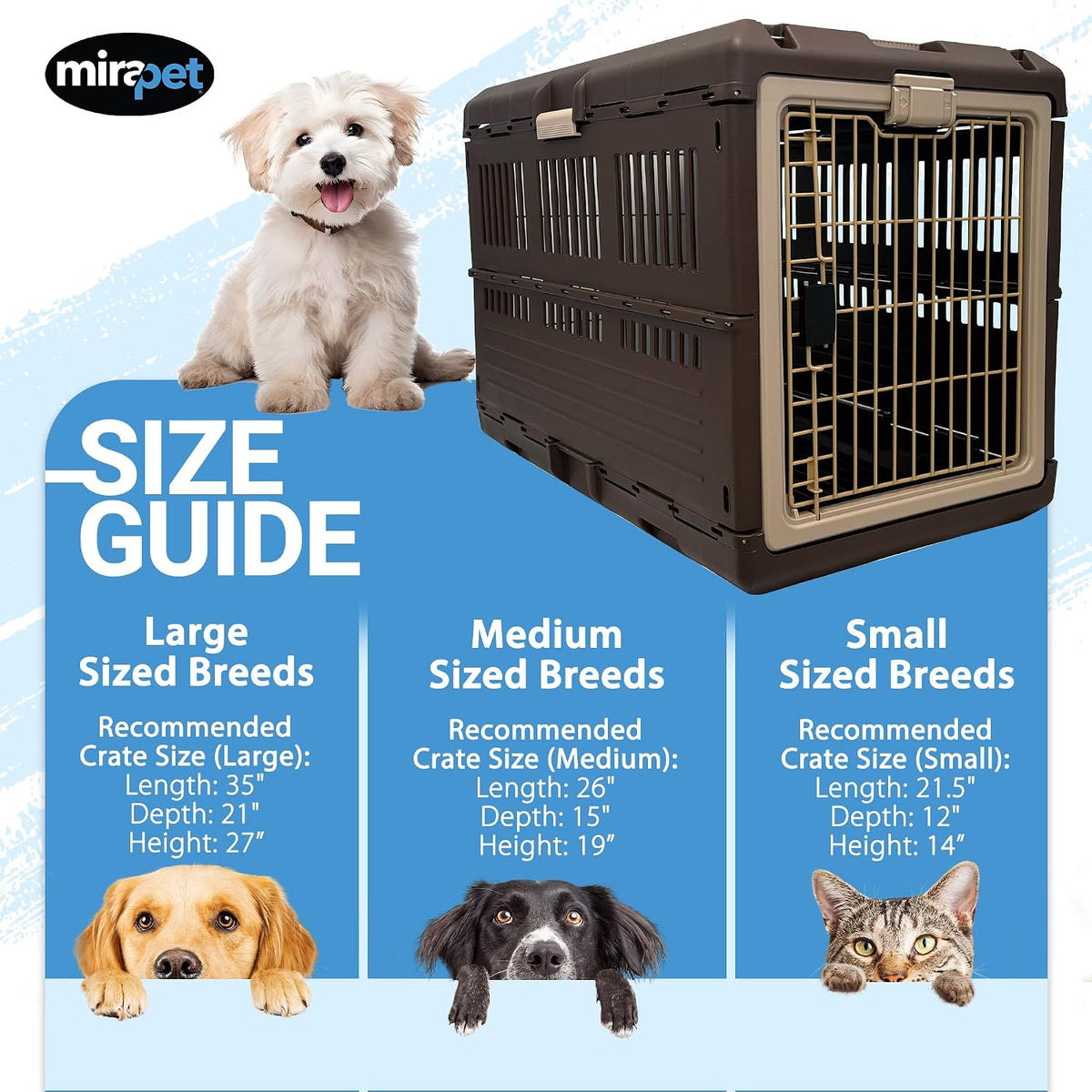Collapsible Pet Carrier for Large Dogs & Cats - 35.0"L x 21.0"W x 27.0"H / without kit - image 3