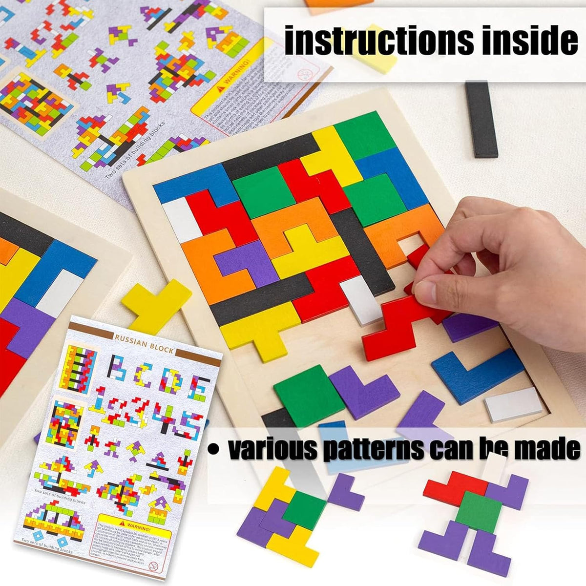 3 Otters Wooden Tangram Puzzle - Medium (Pack of 3) - image 3