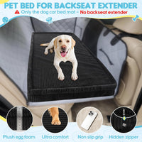 Dog Car Bed, Non-Slip Backseat Extender Pet Mat 50"x24.6"x2" – Essentials for Dogs - XL（56"Lx28.7"M×2"H) / Black - image 2