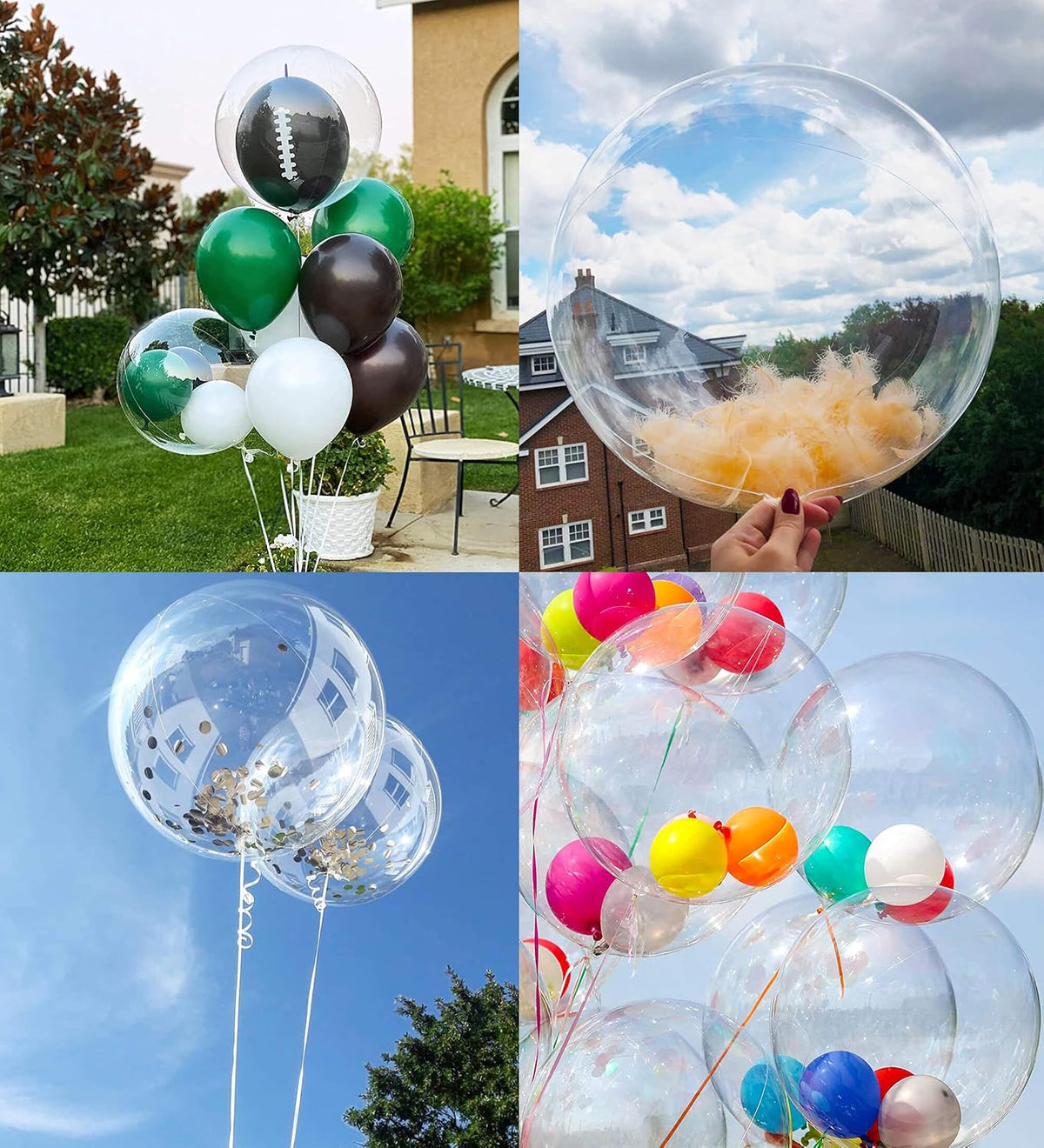 20 Inch Bobo Balloons, Large Bubble Balloons - 20 Inches/30 Pack / Transparent - image 4