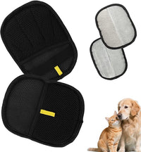 2pcs Pet Hair Removal Gloves, 2 Style Reusable Pet Hair Static Remover Mitt Glove for Cat Dog Sofa Furniture Carpet Curtain Bed Sheet Clothes Car Seat Cleaning Tool (Regular & Five Finger Style)