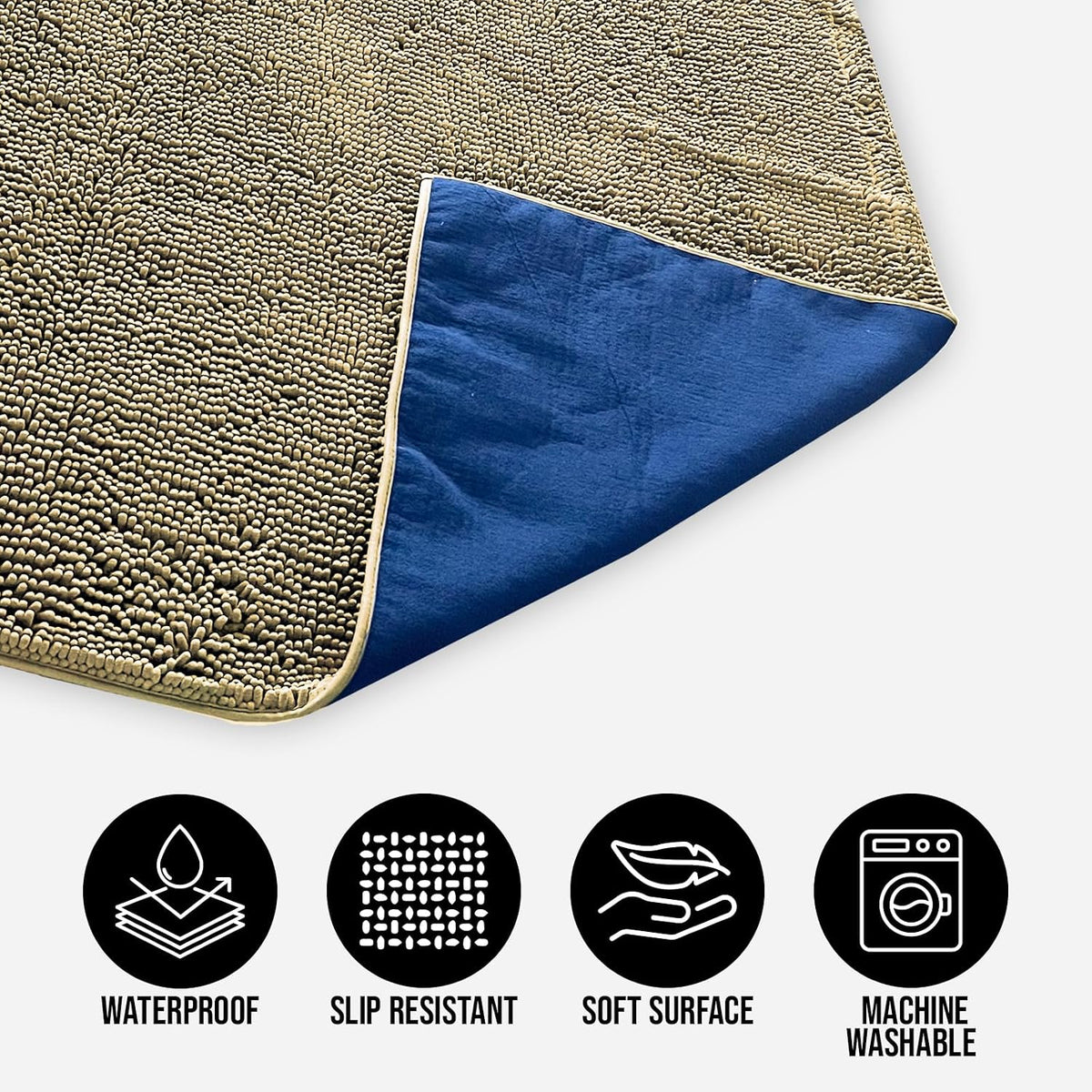 Muddy Mat Dog Blanket - Chenille Water Absorption Blanket for Bed & Couch Cover for Dogs Washable - Beige / 29" x 40" - image 2