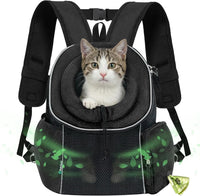 PetAmi Dog Carrier Backpack, Hands Free Front Pet Carrier - Black / 15.5"L x 9.0"W x 15.5"H