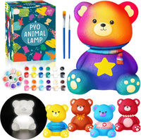 FUNZBO 4.3in Paint Your Own Dinosaur Lamp Kit - Bear