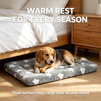 Dog Bed Mat,Reversible & Ultra Soft Kennel Pad-Machine Washable Pet Bed for Dogs & Cats-All-Weather - 35.0" L x 23.0" W x 1.5" Th / Gray - image 3