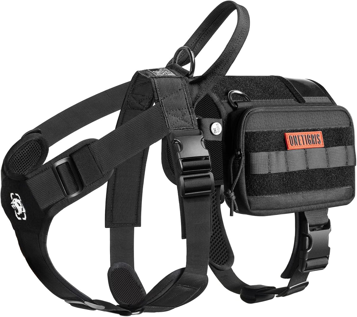 OneTigris Service Dog Vest Harness - M / Black