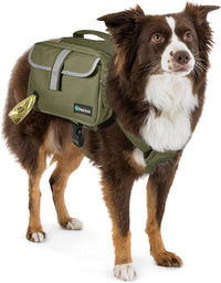 PetAmi Dog Backpack for Medium Large Dogs, Hiking Saddle Bag - Large / Olive Canvas - image 2