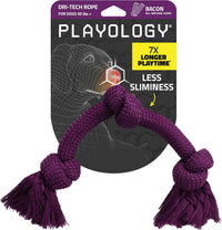 Playology Tug Rope Dog Toys for Large Dogs, Peanut Butter Scent - Jumbo / Bacon