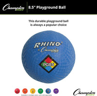 Champion Sports Rhino Playground Balls 8.5"D, Two Ply - 8.5" Blue (Single) - image 4