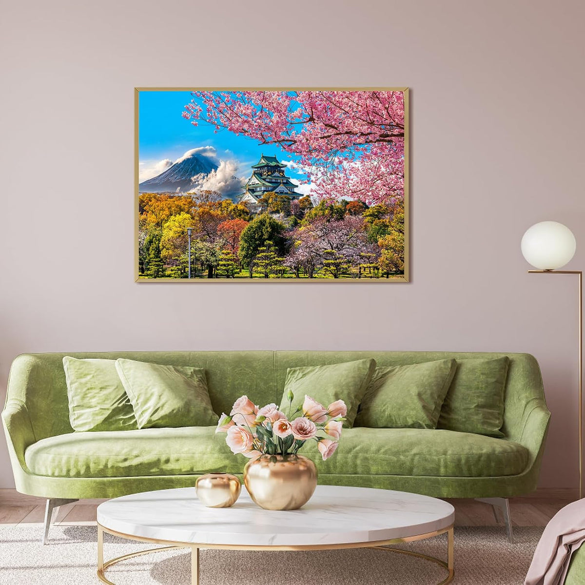 1000 Piece Jigsaw Puzzle, French Riviera Flower Market - Osaka Castle - image 3