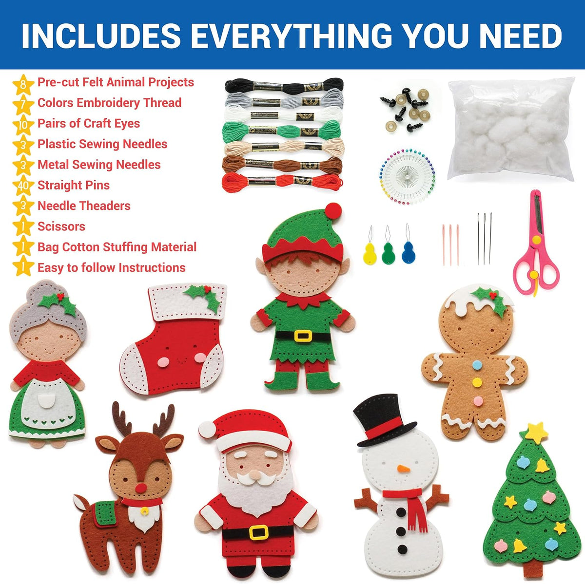 Craftorama Sewing Kit for Kids - Christmas - image 2