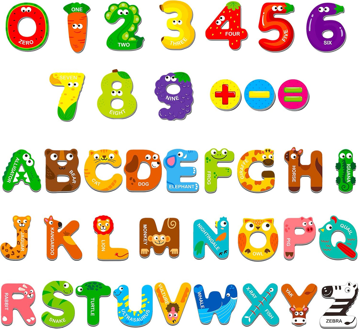 Large Size Magnetic Letters - Uppercase Letters & Numbers