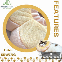 Adjustable Comfy Flower Style Elizabeth Collar for Cats Puppies Soft Recovery Cone Pet Protective Neck Collar (Yellow, Small)